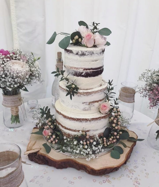 3 Tier Semi Naked Cake