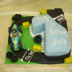 1st Racing Driver Numbered Birthday cake