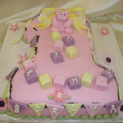 1st Teddy Bear  Numbered Birthday cake