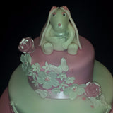 Two Tier Girls Christening Cake