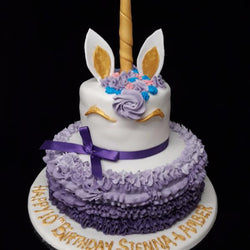 2 Tier  Unicorn  Birthday Cake