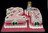 21st Numbered Birthday Cake -  Music theme
