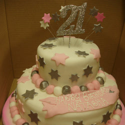 2 Tier Stars Birthday Cake