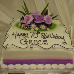 Mixture Of Flowers  Birthday Cake