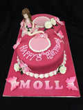 Childrens Pink 8th Birthday Cake