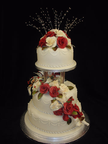 3 Tier Roses Wedding Cake//