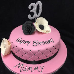 Elegant Pink Birthday Cake