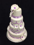 4 Tier Elegant Wedding Cake///