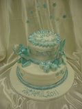 Two Tier Baptism Cake