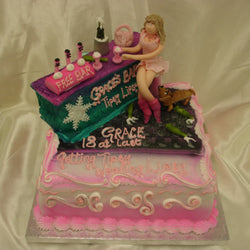 Girl At Bar Birthday Cake