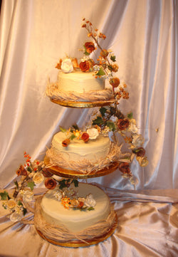 3 Tier Wild Flowers Wedding Cake