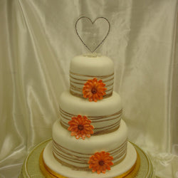 Smaller 3 Tier Gerbera  Wedding Cake
