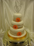 Smaller 3 Tier Gerbera  Wedding Cake