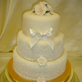 3 Tier  Lace #2 Wedding Cake